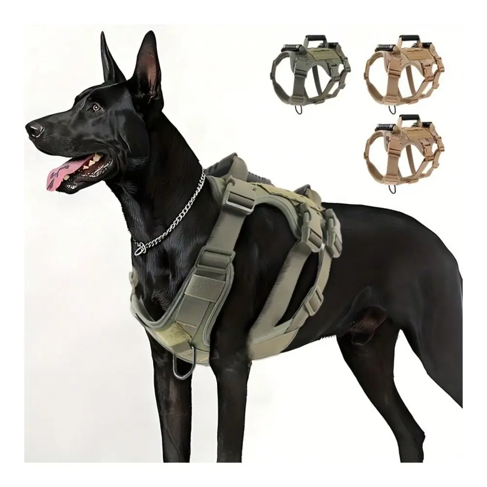 

MultiColor Size Pet Tactical Vest Harness, Dog Shock Absorbing Comfortable Chest Strap, Pet Leash ExplosionProof Chest Strap Fo