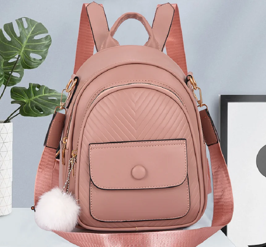 2025 Korean New Fashion Women's High Quality Leather Backpack Multifunctional Shoulder Bags Totes Messenger Bag Travel Backpacks