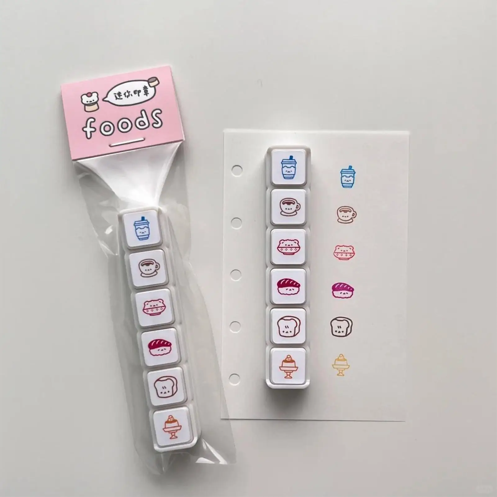 แสตมป์สมุดภาพ ชุดแสตมป์ขนาดเล็ก ลายการ์ตูน แสตมป์แบบพกพา ใช้ซ้ำได้ สำหรับงานจดบันทึก งานฝีมือ DIY อุปกรณ์ศิลปะ