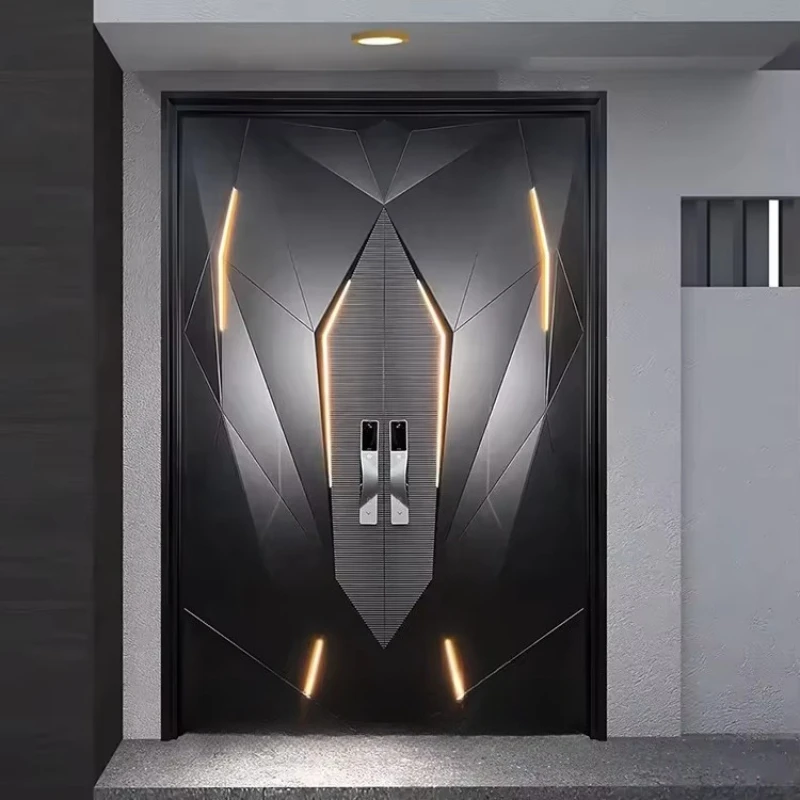 

Luxury Design Double Swing Door Exterior Security Front Pivot Door Modern Entrance Swing Door