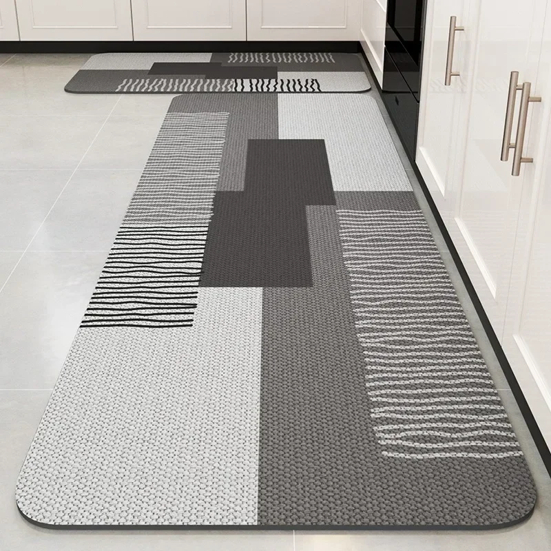 Carpet for Kitchen Floor Mat Absorbent Long Rug Absorb Oil Quick-drying Diatom Mud Anti-slip Foot Mats Home Decoration Rugs