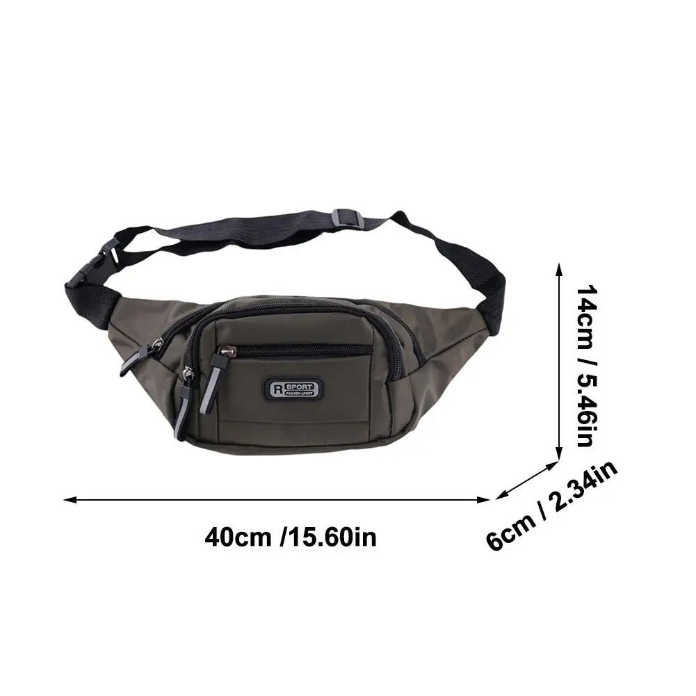 حقيبة خصر ذات سعة كبيرة، حقيبة رياضية من النايلون، متعددة الجيوب ومضادة للسرقة، حقيبة صدر عصرية مقاومة للماء للسفر في الهواء الطلق