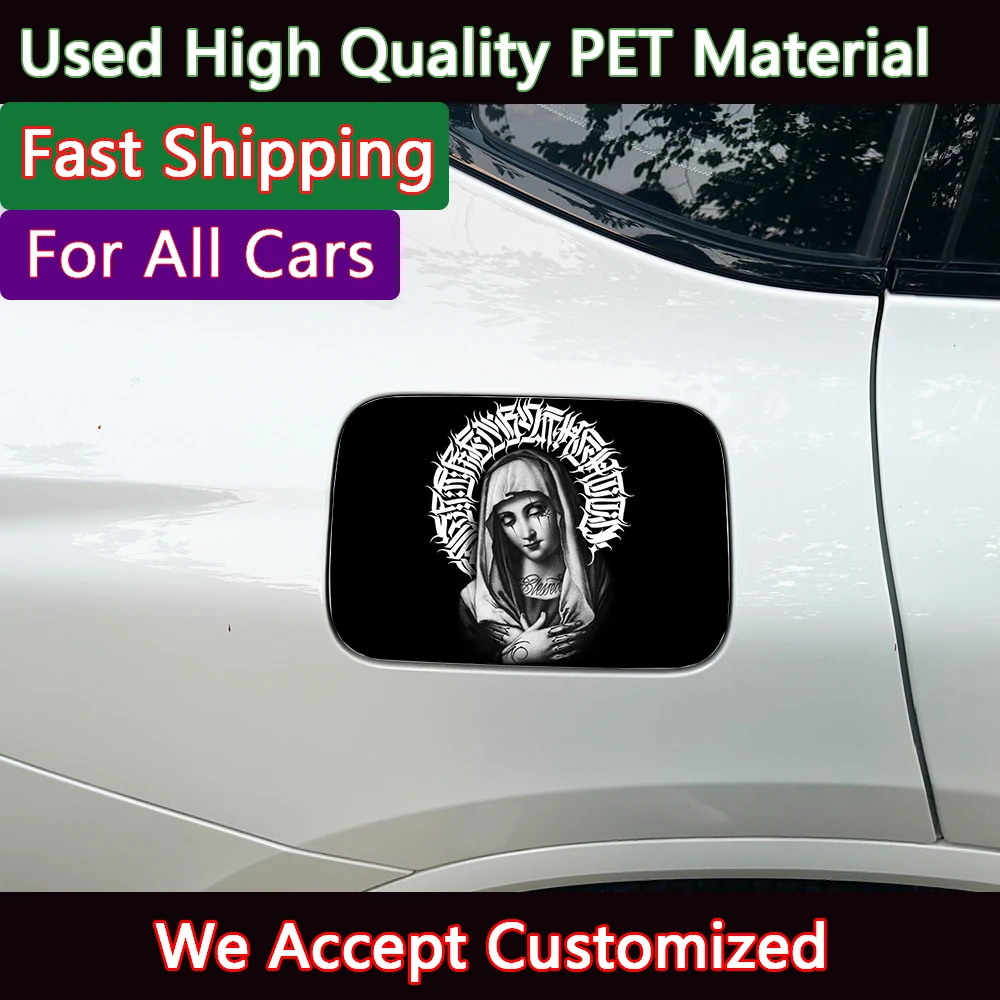 

Goth Style Nun SisterWaterproof Car Fuel Tank Cap Sticker Sunscreen Decal Car Stickers