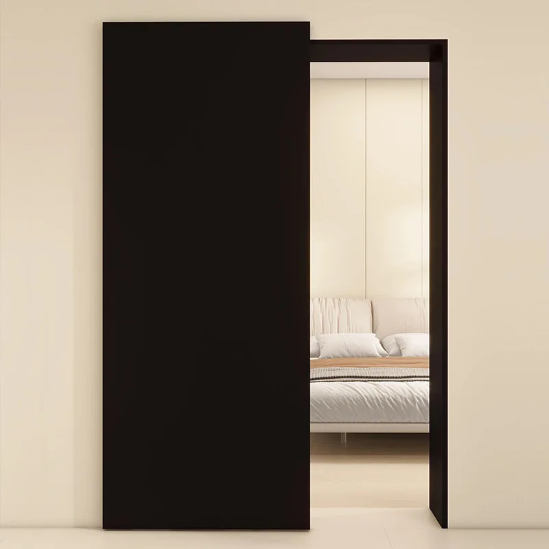 

Sliding door crane Paint-free stacked bedroom solid wood Silent mobile trackless ghost bus Kitchen Invisible