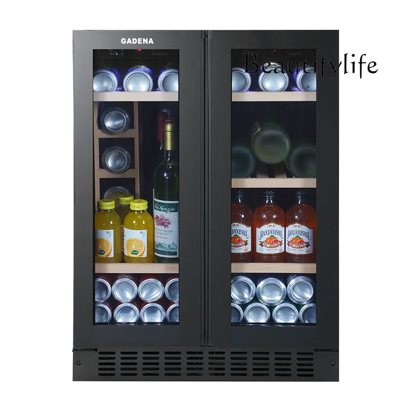 

Embedded ultra-thin constant temperature wine cabinet household double temperature air-cooled beverage cabinet