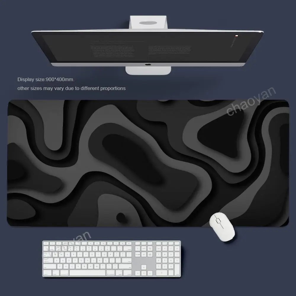 

Black and gray lines texture Mouse Pad Gamer Office Accessories Pc Cabinet Games Desk Mat Computer Desks Keyboard Gaming Mats