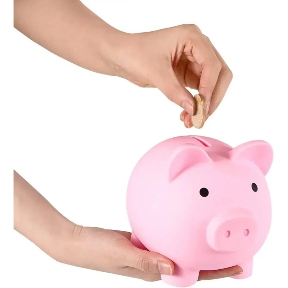 حصالة على شكل خنزير - حصالة على شكل خنزير جميلة - زخرفة تذكارية: أفضل هدية للعائلة والأصدقاء باللون الوردي