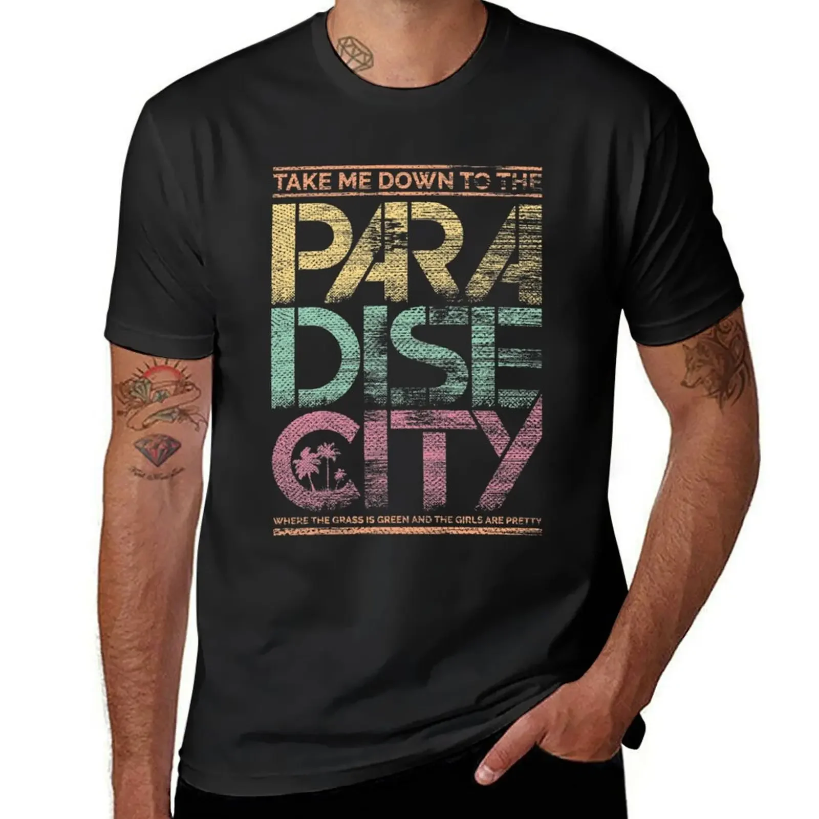 

Paradise City T-Shirt anime stuff customizeds sweat shirts, men