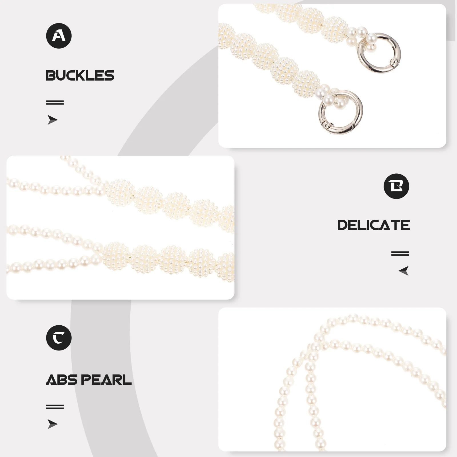 

1Pcs Pearl Bag Chain Stylish Replacement Strap for Handbags Purse DIY Accessories Decoration Bag Chain Clutches Handle