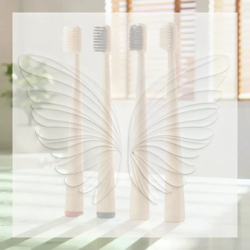 Horse Bristle Bamboo Toothbrush Biodegradable Nylon Free Portable Lightweight for Business Trip Oral Care Use