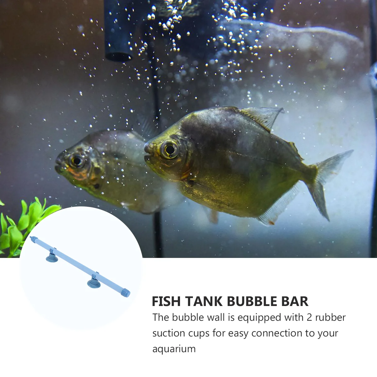 

10- Air Stone Tube Durable Rubber Suction Cups Cuttable Connect Additional Walls Fish Tank