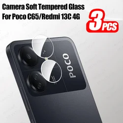 3Pcs Camera Lens Glass For Xiaomi Poco C65 4G HD Clear Camera Protector for Redmi 13C Redmi13C PocoC65 13 C 65 Back Cover Film