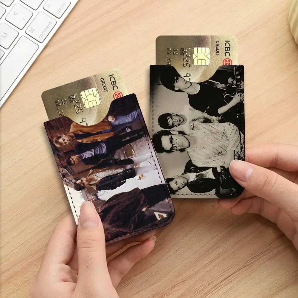 Rock Band The S-Smiths Men's Genuine Leather Mini Card Wallet, Ultra Thin Credit Portable Business Card & Transit Bus Card