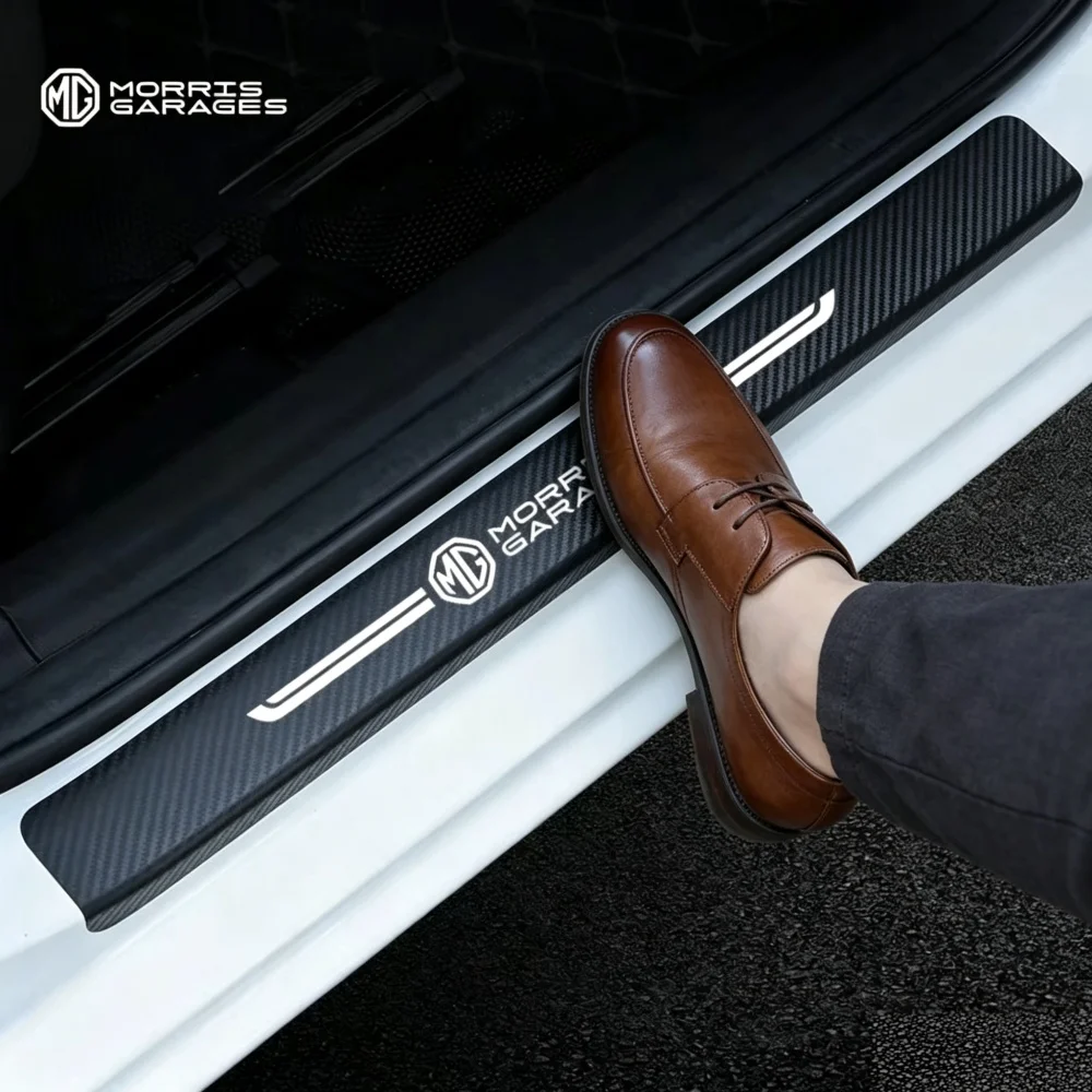 Door Sill Trunk Bumper Protective Film Carbon Fiber Decal for MG ZS ZST HS MG3 MG4 EV MG5 MG6 MG7 GT GS