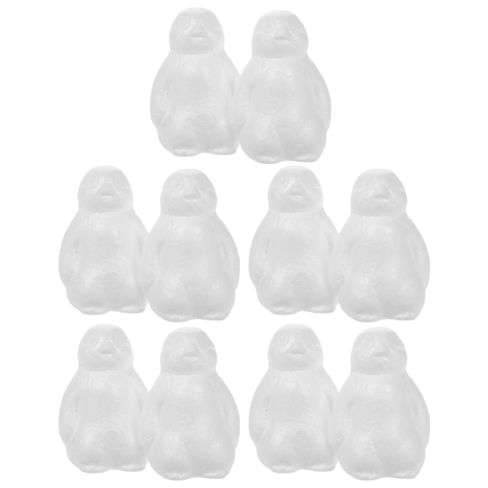 

20pcs Foam Penguin Diy Craft Kit Unfinished Blank Sculptures For Painting Modeling Kids Activity White Craft Animal Figurines