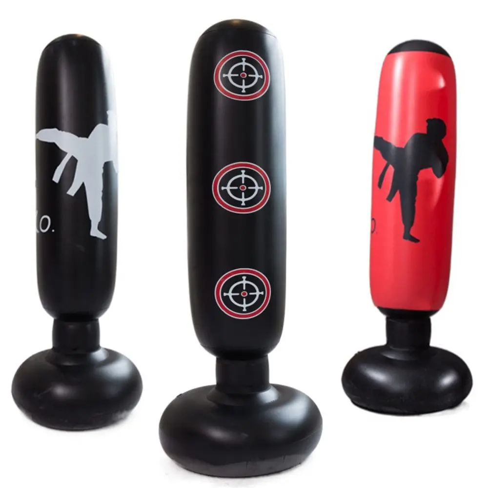 2026 Thickened PVC Inflatable Eco-friendly Durable Fitness Boxing Column -Standing Dummy 65*160cm Home Use Stress-Relief Toyprom
