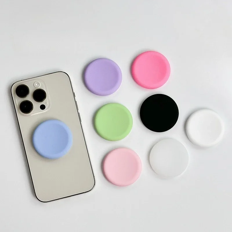 Bonito doce macaron silicone suporte do telefone móvel suporte retrátil desktop dobrável vara suporte do telefone móvel