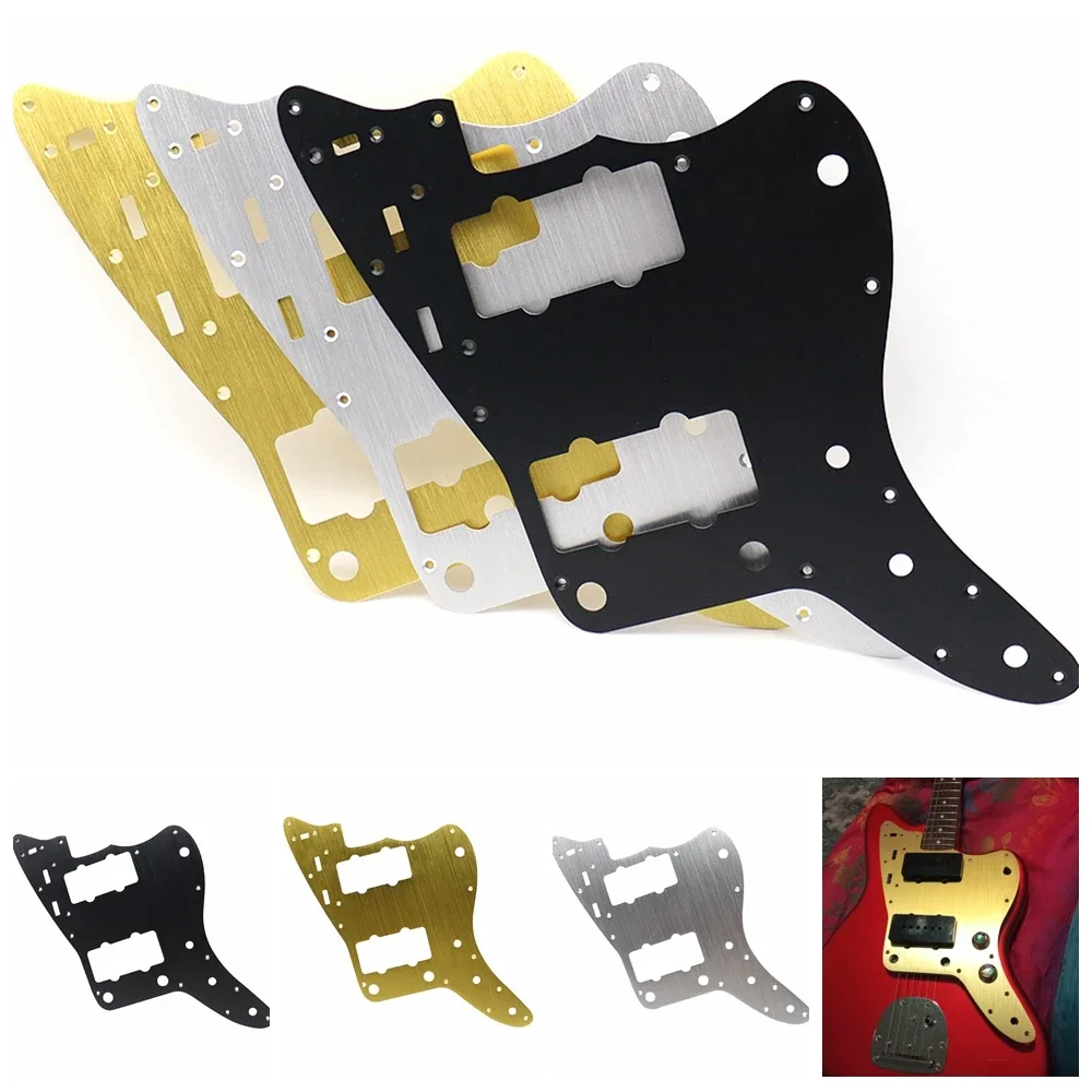 

1pcs Guitar Pickguard Metal aluminum alloy JM Electric Guitar Guard front guard plate for Electric Guitar GD/BK/CR