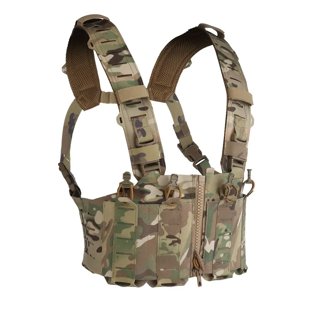 Tactical Vest Chest Rigs Lightweight  Camouflage MOLLE Militar Hunting Airsoft Assault SF Vest Mag Pouch H-Style Strap