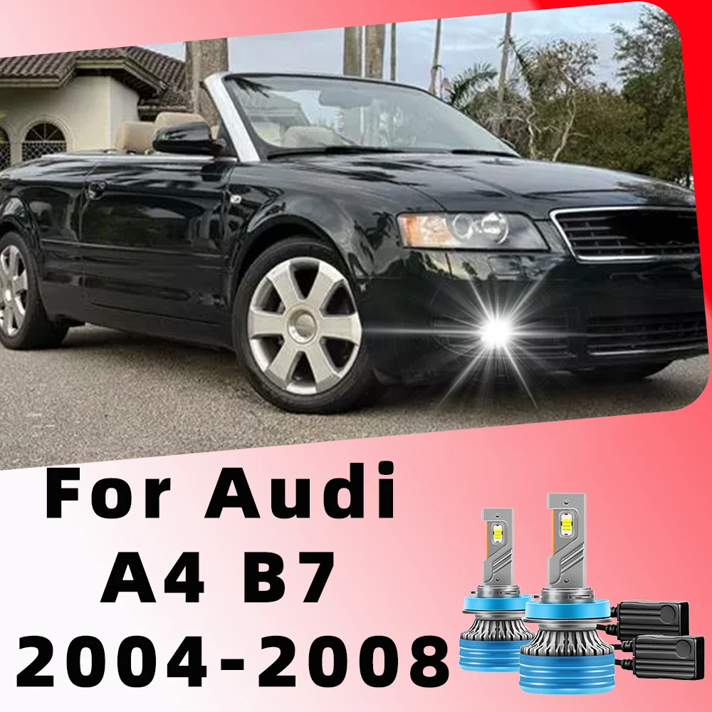 

2 противотуманных лампы, обновленная, 200 Вт, 60000 лм, супер яркая лампа 6000 К, белая для Audi A4 B7 2004 2005 2006 2007 2008