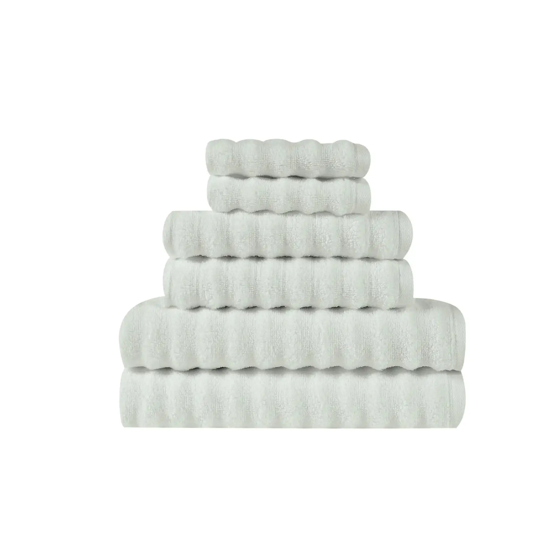 

Everyday Zero Twist 6 Piece Cotton Bath Towel Collection, Silver Gray