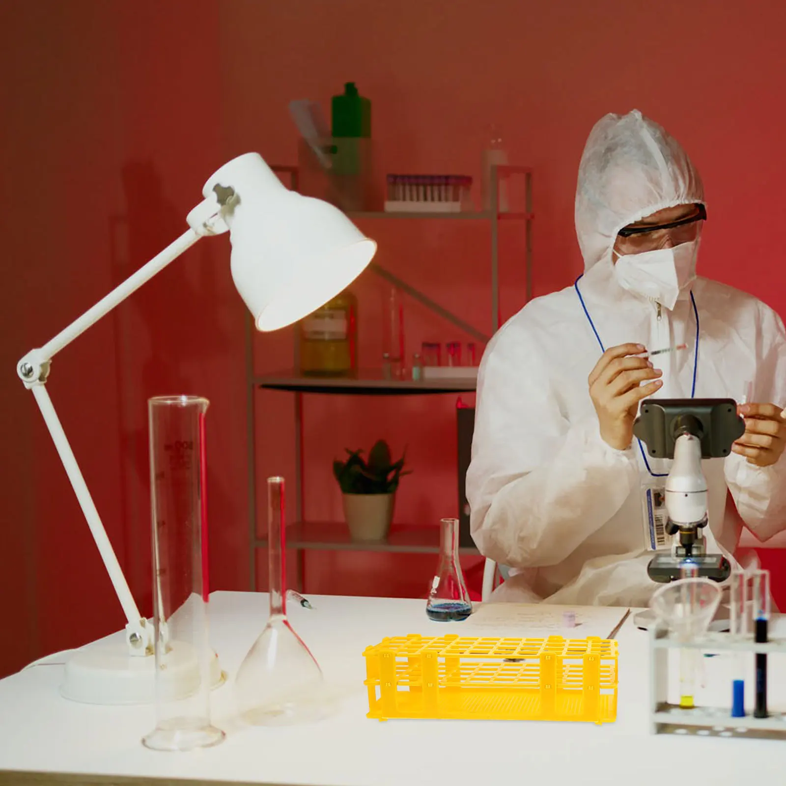 

4Pcs Test Tube Rack Precision Engineered Slots Clear Categorization for Efficient Lab Workflow Cup Hanging Test Drain Rack