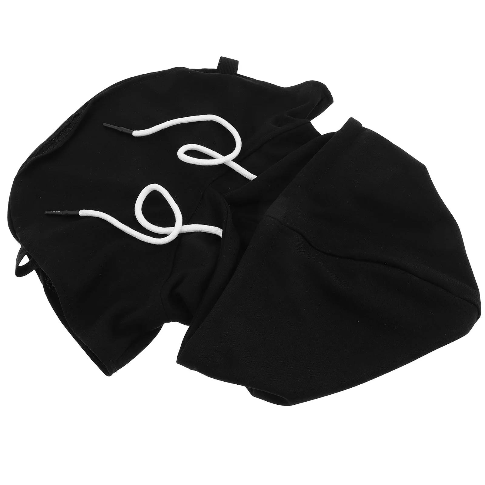 

Detachable Hooded Fake Collar Decorative Pullover for Men Women Casual Wear Outdoor Travel Layered Look Black Hoodie Replacement