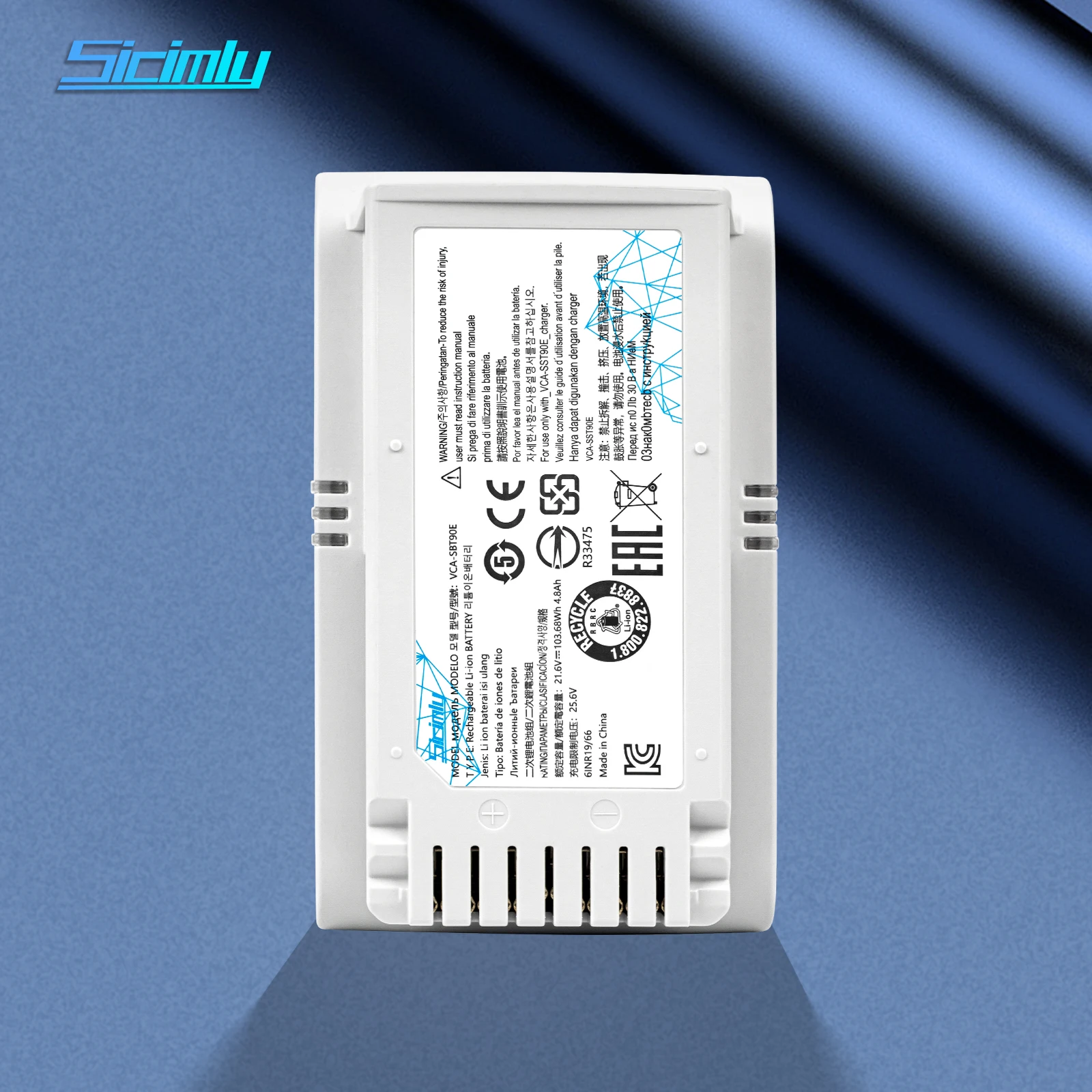 4800mAh VCA-SBT90E Vacuum Cleaner Battery For Samsung Jet 70 turbo Jet 70 Pro/complete  Jet 90E pet  ,VS15R8542S1 VS15T7031R4