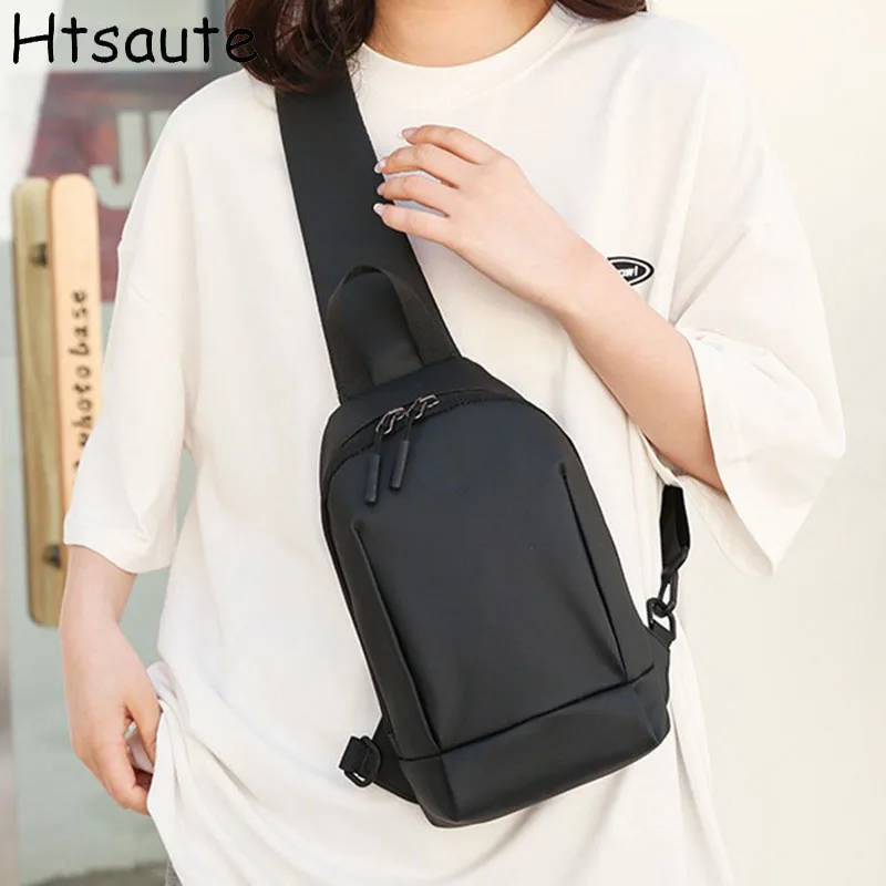 

Multi-functional Shoulder Bag For Men's Chest Bag Waterproof Satchel Large Capacity Square Soft Side Street Trend Outdoor Bag