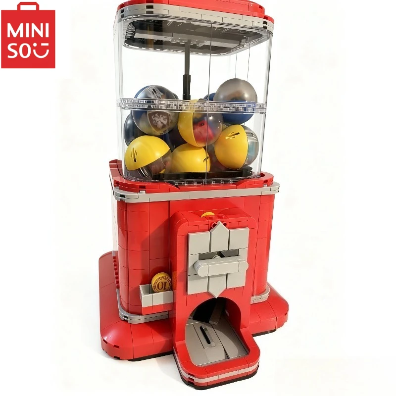 MINISO 1343 قطعة Diseny النمط الكلاسيكي 21358 آلة بيع مجموعة اللبنات عملة تعمل لعب لعبة الطوب فتاة صبي الهدايا