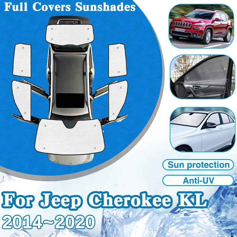 

Car Cover Visors For Jeep Cherokee KL 2014~2019 2020 Accessories Windshield Windows Anti-UV Sun Protection Sunshade Auto Parasol