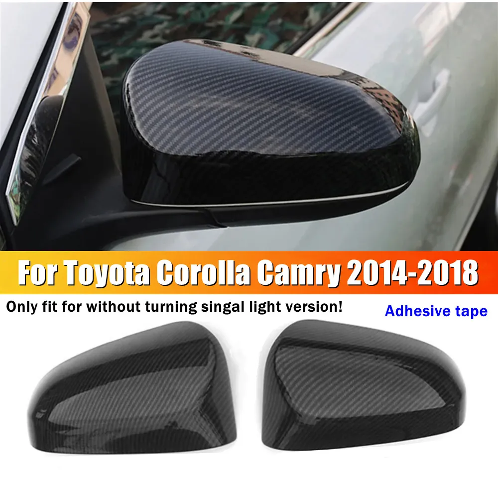

2 шт. для Toyota Corolla Camry 2014-2018, крышка бокового зеркала заднего вида, крышка крыла, внешняя отделка двери, аксессуары для украшения автомобиля