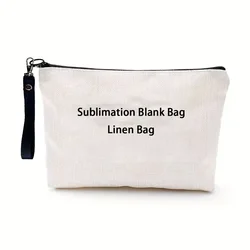 Polyester Women Wristlets Cosmetic Sublimation Blank Makeup Bag with Zipper Travel Portable Storage Bags For Heat Transfer Print