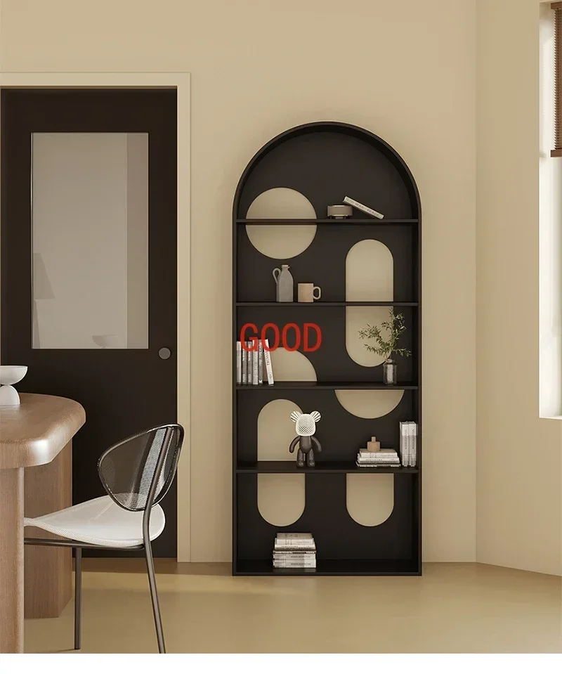 Nordic Modern Simple Home Solid Wood Bookcase Floor Partition Storage Rack Living Room Wall Multi-Layer Storage Rack