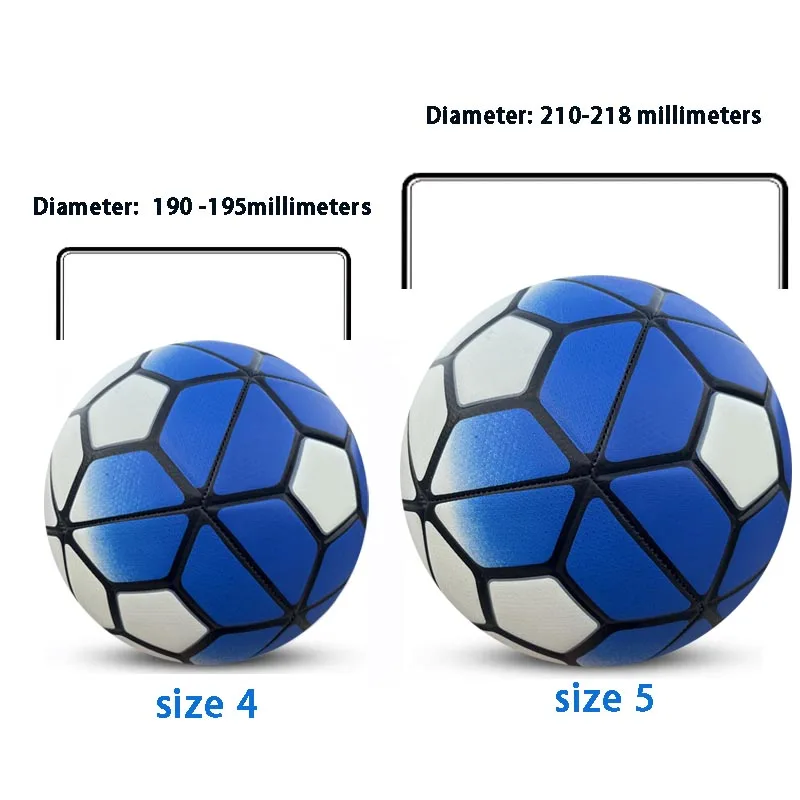 고품질 축구 공 공식 크기 4/5 PU 소재 원활한 목표 팀 야외 경기 게임 축구 훈련 Ballon De Foot