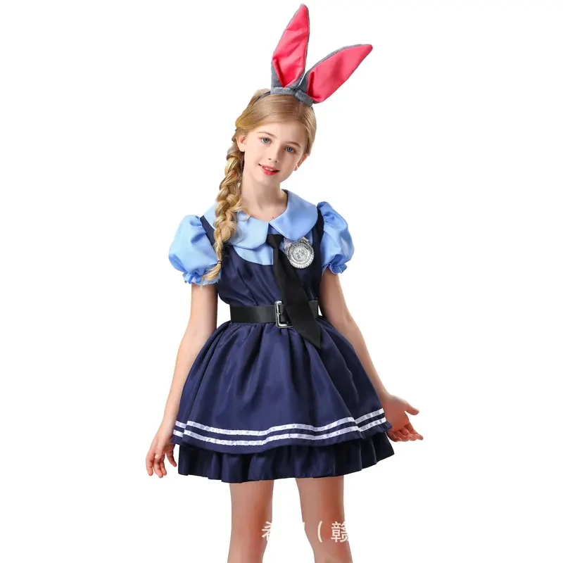 

☆YunCos Halloween Costume Zootopia Adult Male Female Parent-Child Judy Rabbit Police Officer Costumes Full Set☆
