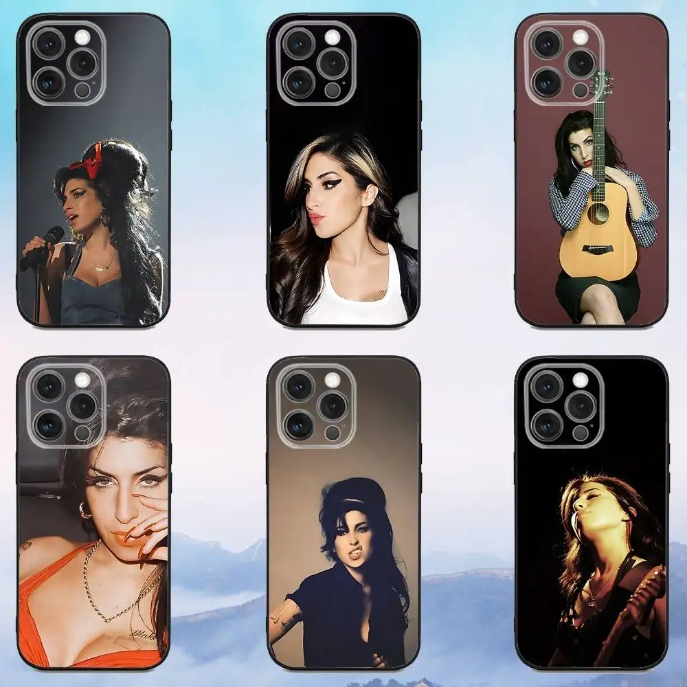 

A-Amy Singer W-Winehouse Phone Case For iPhone 17,16,15,14,13,12,Pro,Max,Plus,E,SE4,Air,Mini Black Soft Cover