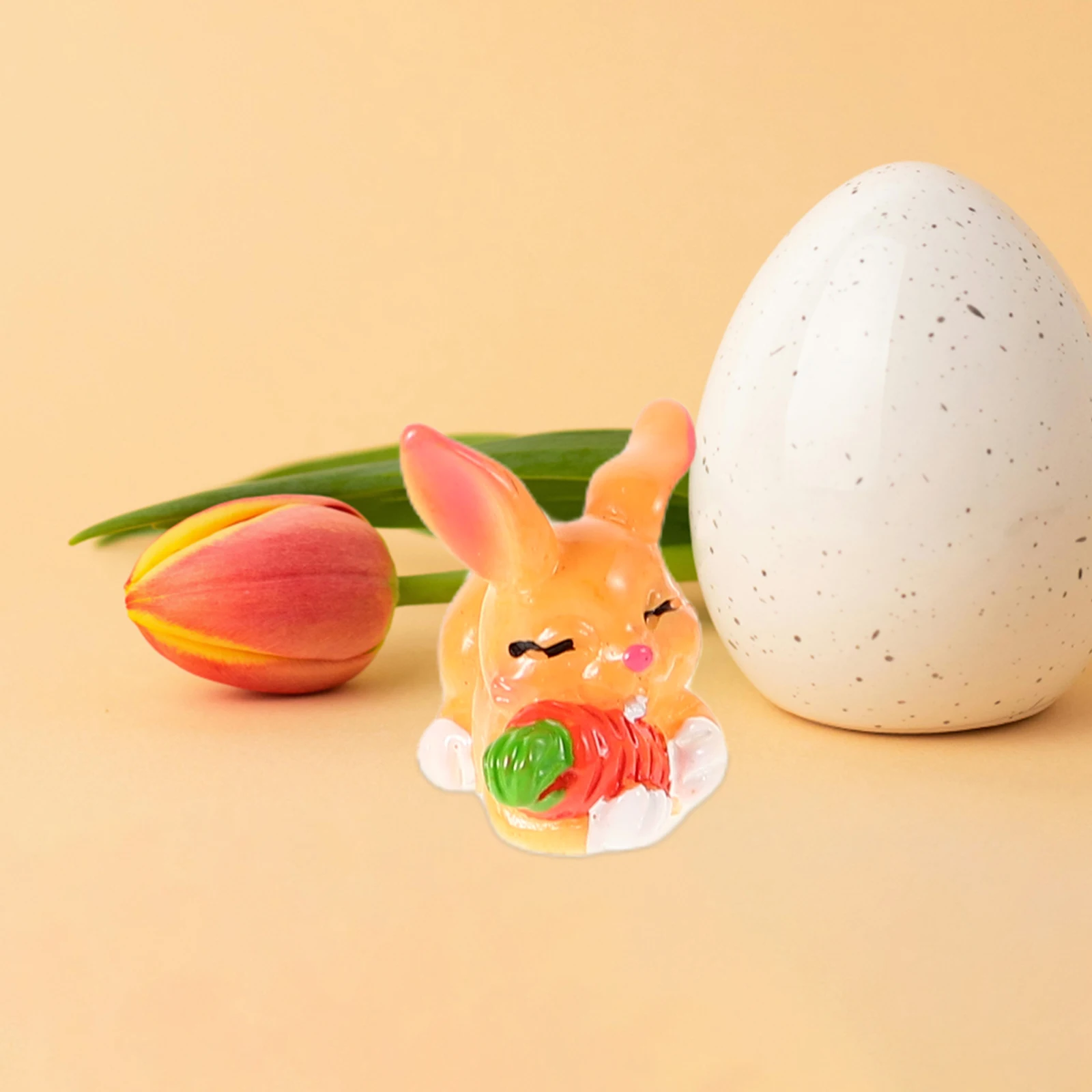 

Bunny Decor Easter Decorations Cute Resin Cartoon Rabbit Charms Miniature Figurines