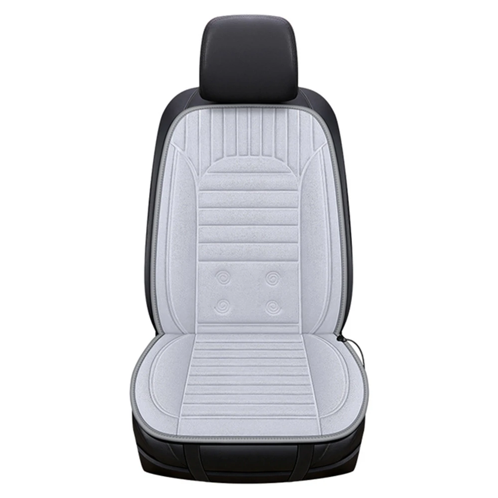 12V/24V Car Single Seat Heating Seat Cover 2-Stage Heating Seat Cushion Car Seat Heating Cover for 95% of Vehicles Gray