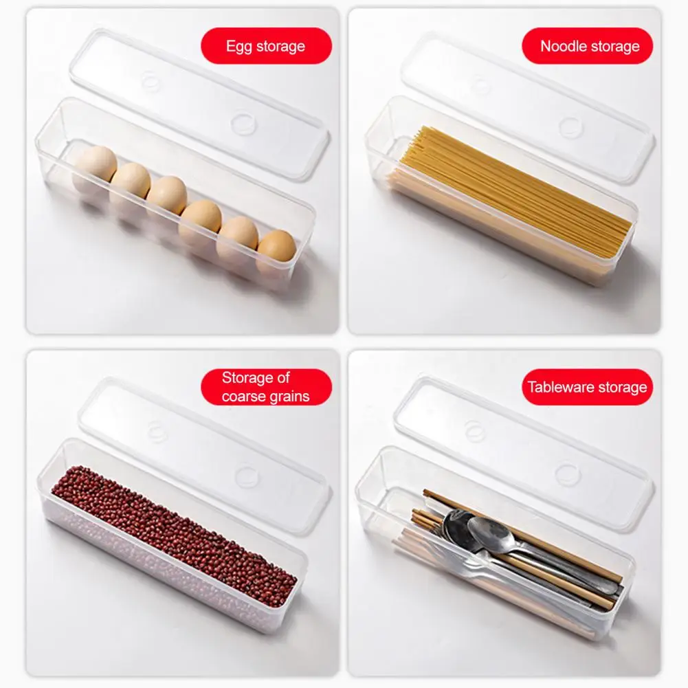 Food Storage Container Freezer Storage Box 1/2/3/4pcs Airtight Food Storage Boxes Stackable Pasta Containers Capacity Fridge