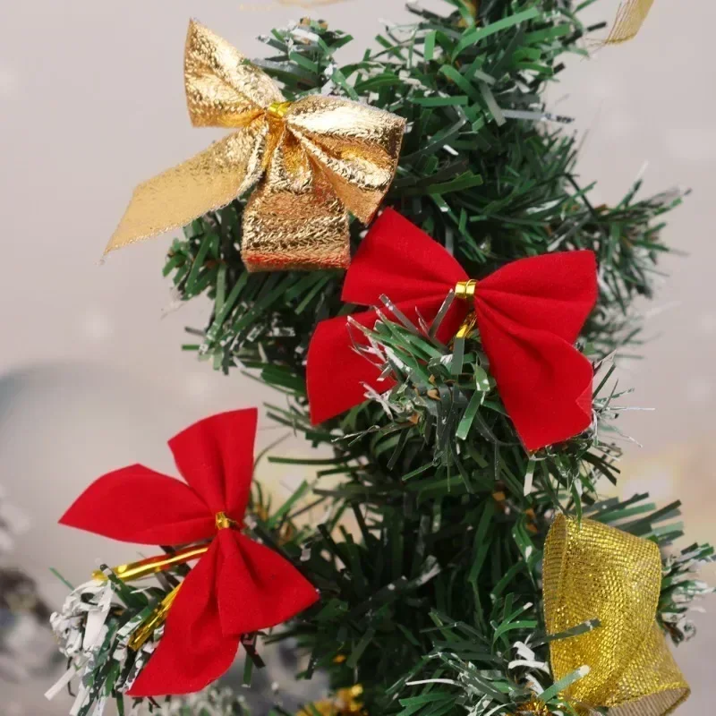 

12PCS Christmas 2025 Bow Red Velvet Bow Xmas Tree Pendant Xmas Tree Pendant Wedding New Year Party Decor DIY Gift Box Wrapping