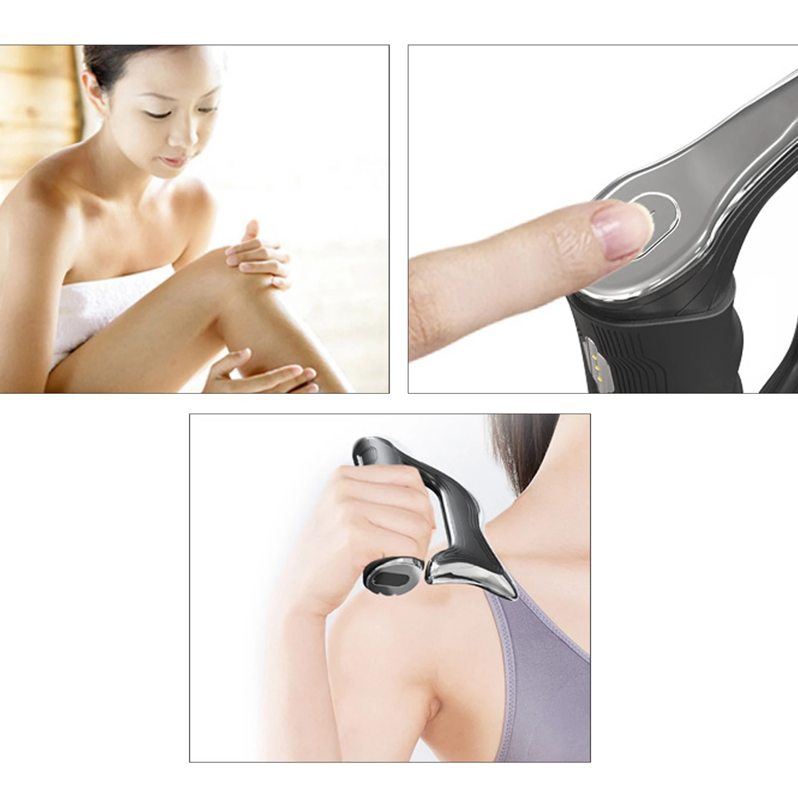 Electric Fascia Massager USB Rechargeable Plate Heating Vibration