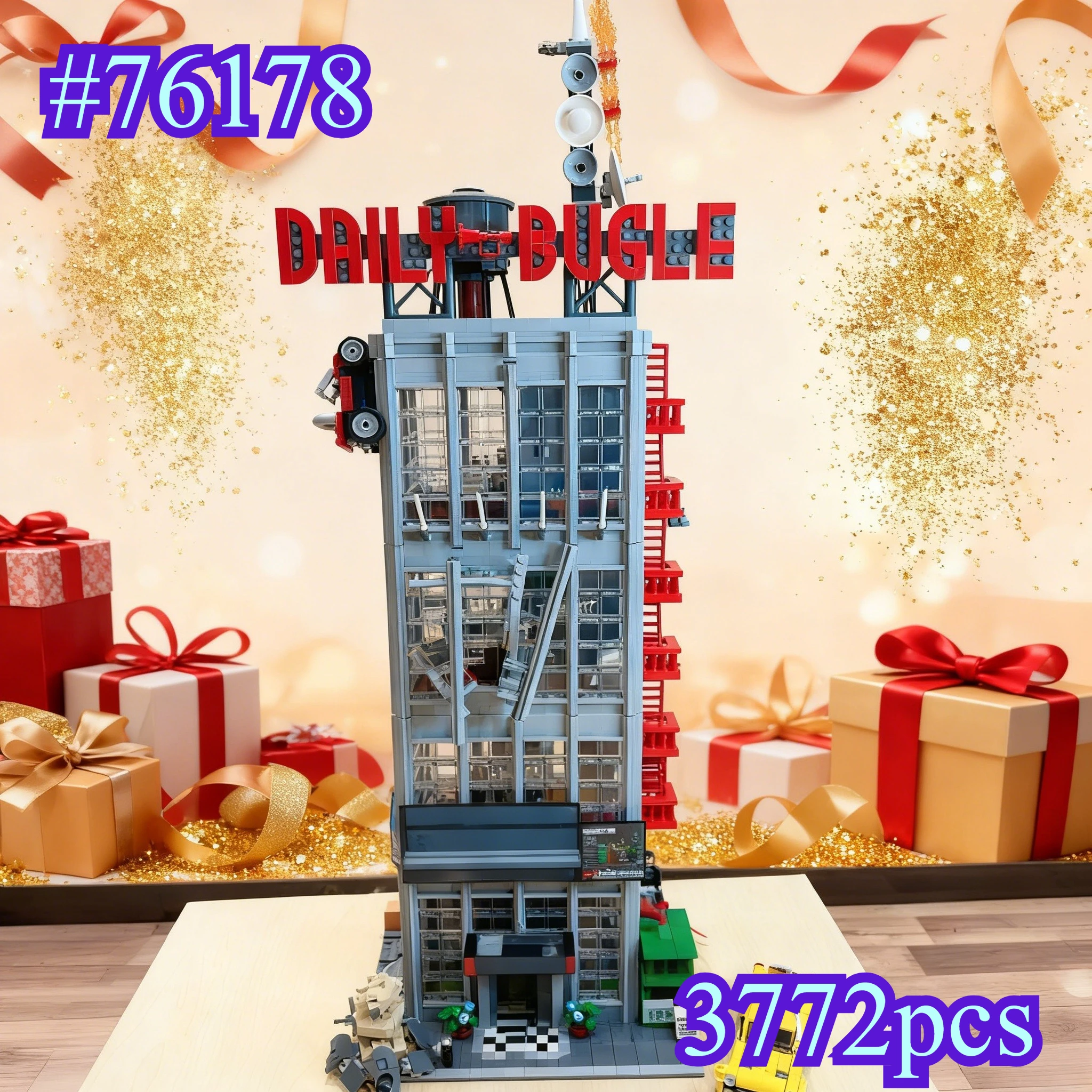 مجموعات مكعبات بناء المكاتب 76178 متوافقة مع جزيئات ليغو مناسبة لهدايا عيد الميلاد 3772 قطعة