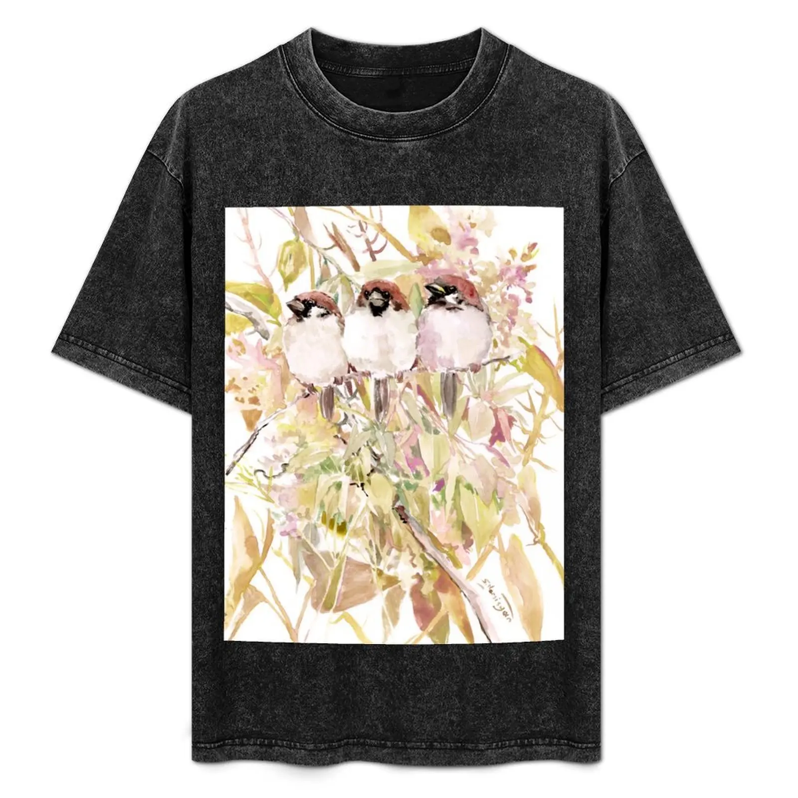 

Three Sparrows in the Woods T-Shirt customs design your own customizeds anime shirts men