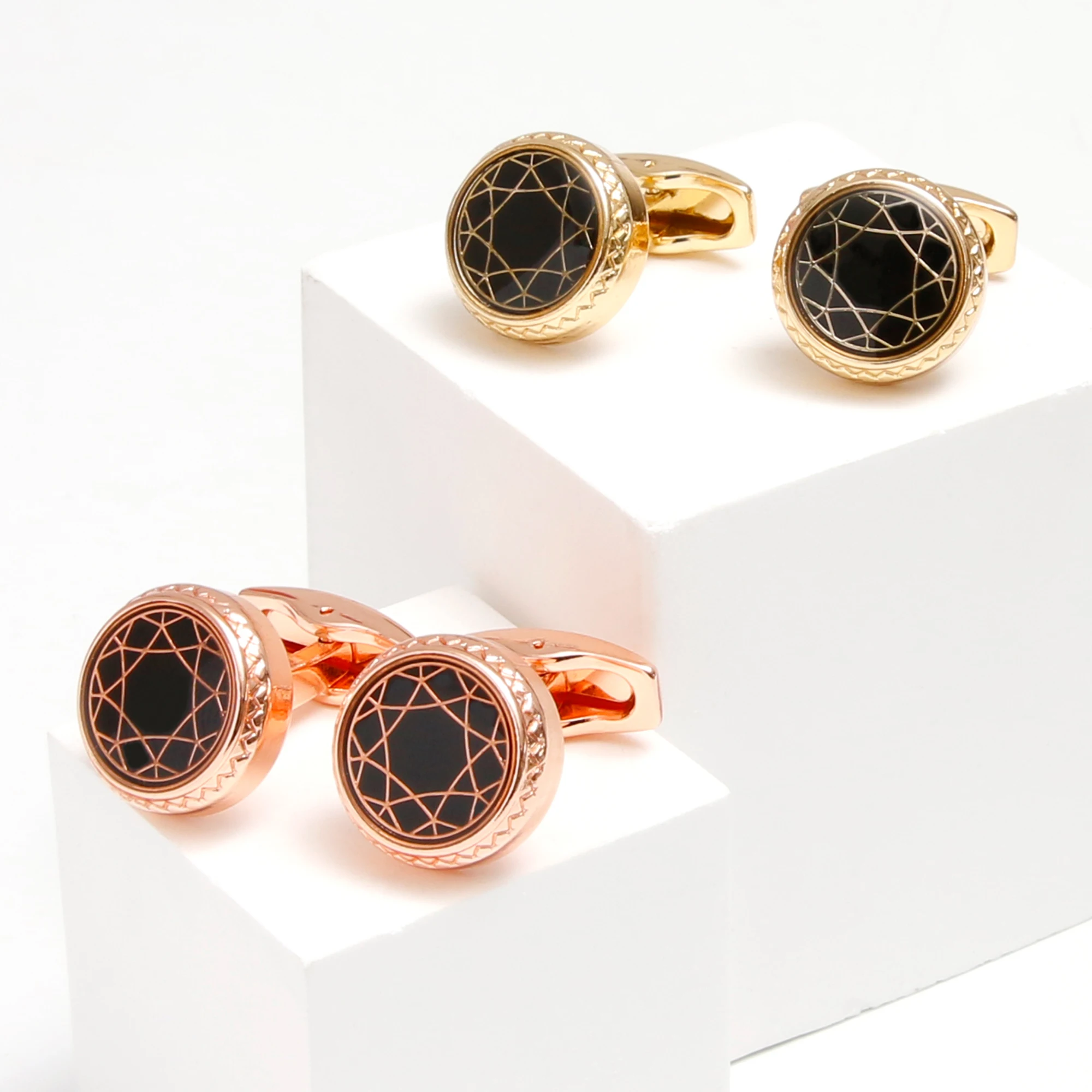 

Cufflinks for Men TOMYE XK22S041 Cute Striped Creative Design Buttons Round Alloy Cuff Links Dress Shirts Jewelry