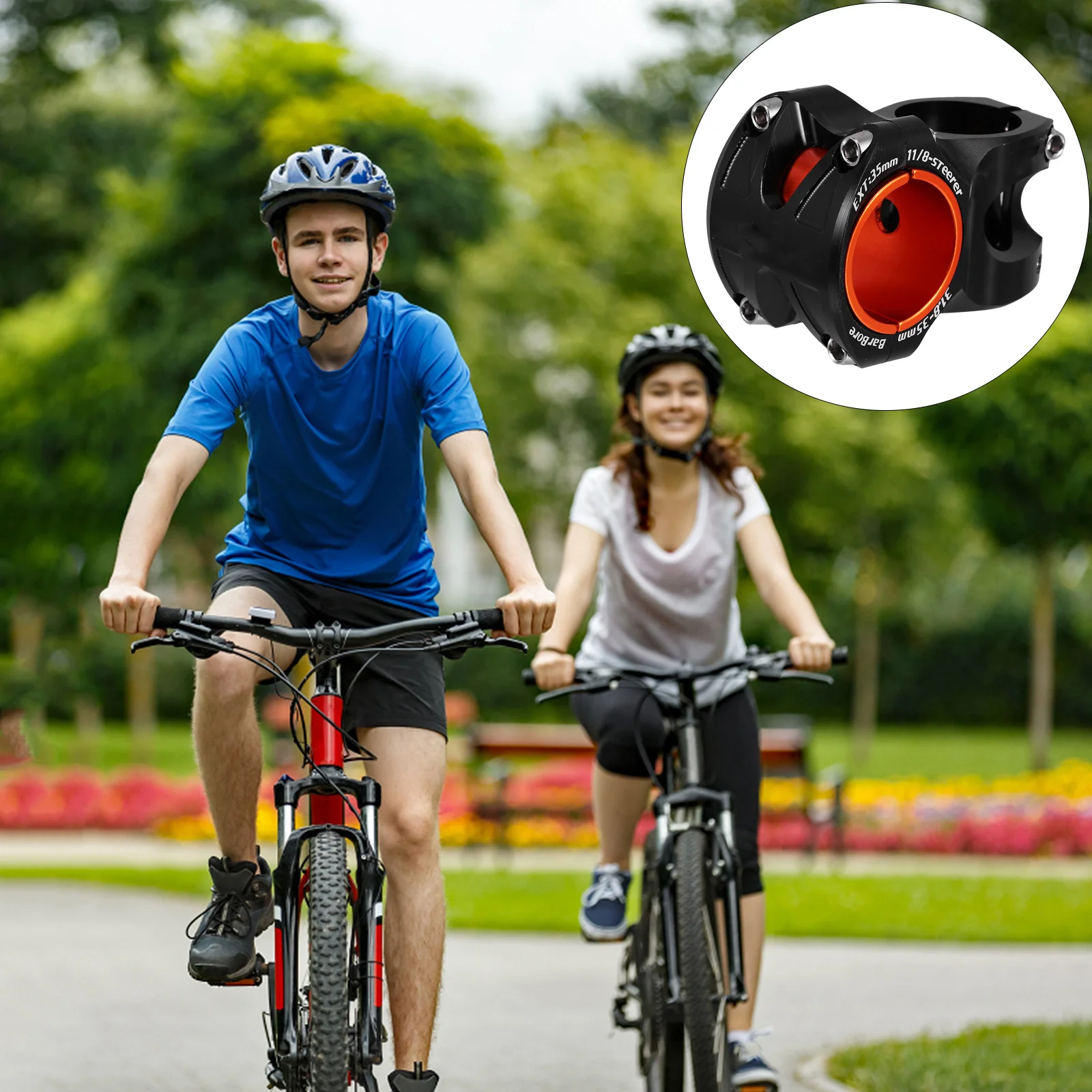 Bike Stem Riser Aluminum Alloy Handlebar Stem For Mountain Bike Front Fork Lightweight Portable Design Compatible With Mtb