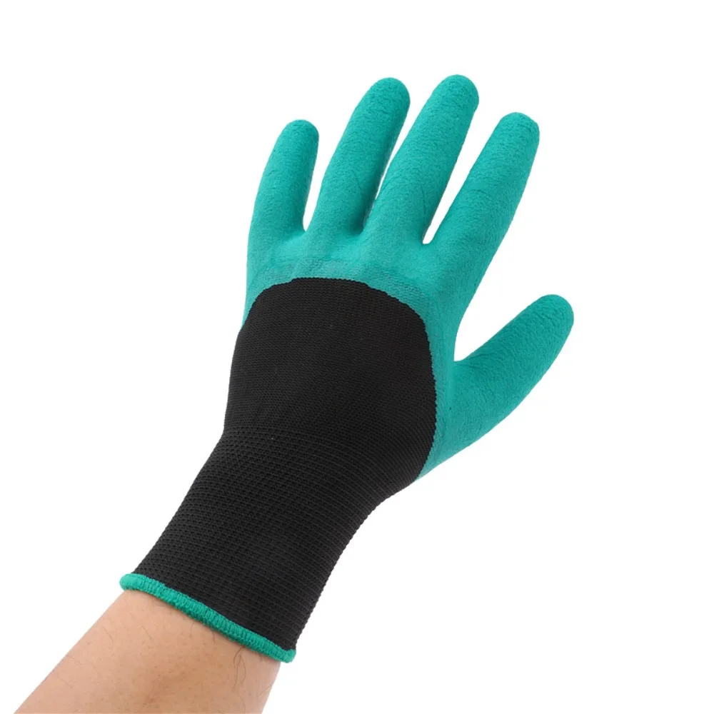 

4Pairs Latex Material Gardening Gloves Permeable Fabric Prick-proof Design Permeable Gloves Non-slip Protective Layer