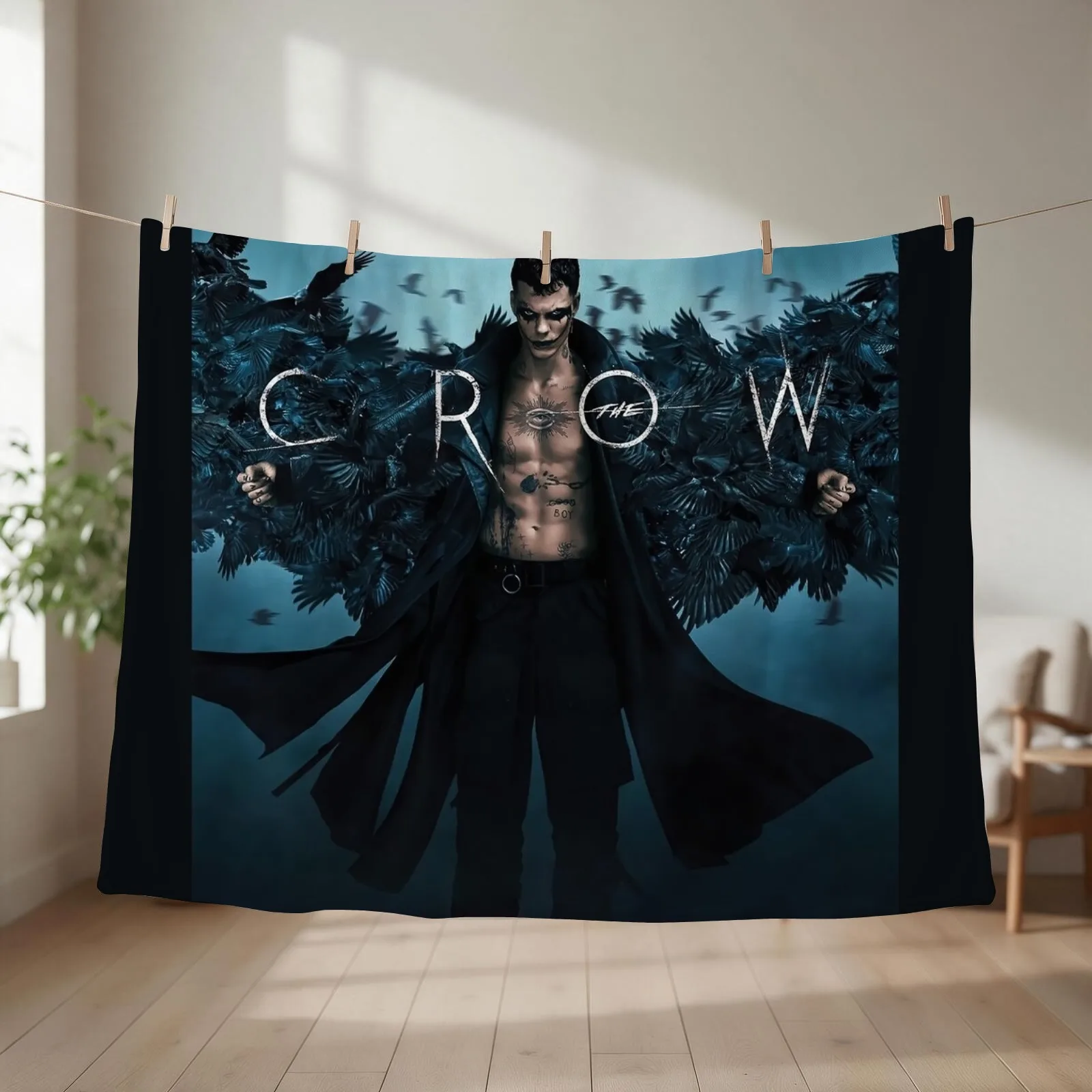The Crow Movie Throw Blanket couch cozy soft plush fuzzy picnic outdoor blanket