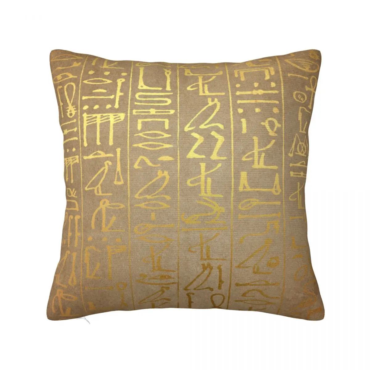 Vintage Gold Egyptian Hieroglyphics Pillowcase Printing Polyester Cushion Cover Decoration Egypt Pharaoh Pillow Case Cover Home