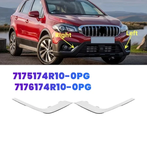 Imagen 1 del producto Luz antiniebla del parachoques delantero del coche, lámpara de Rejilla cromada, tira embellecedora para Suzuki SX4 Crossover s-cross 2016-2021